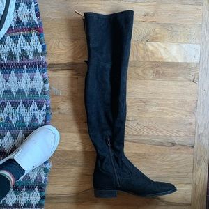 Ivanka trump over the knee suede boots
